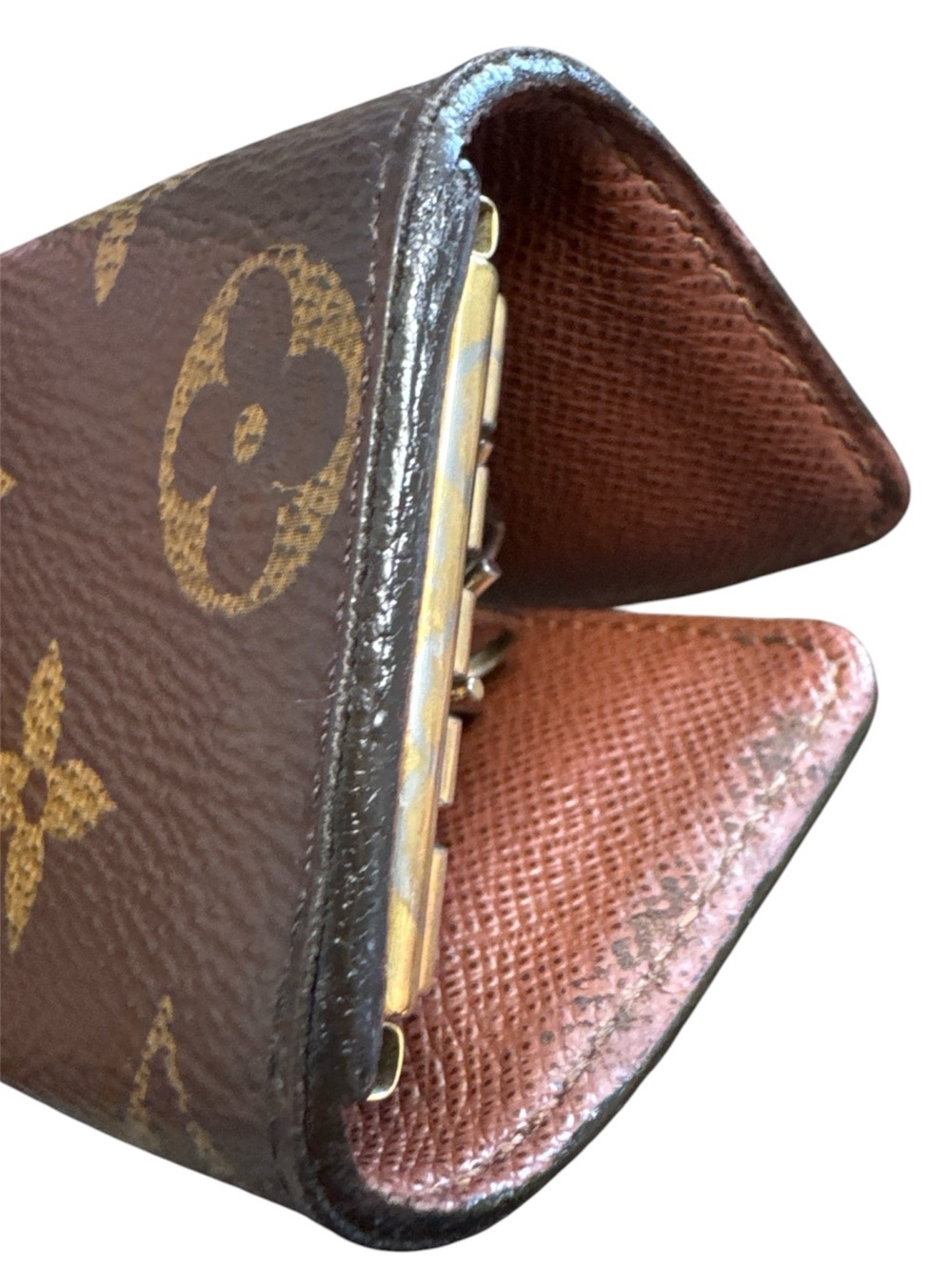Louis Vuitton Key Holder wallet case Monogram Pouch with Dust Bag 4x2” Authentic - Picture 8 of 15